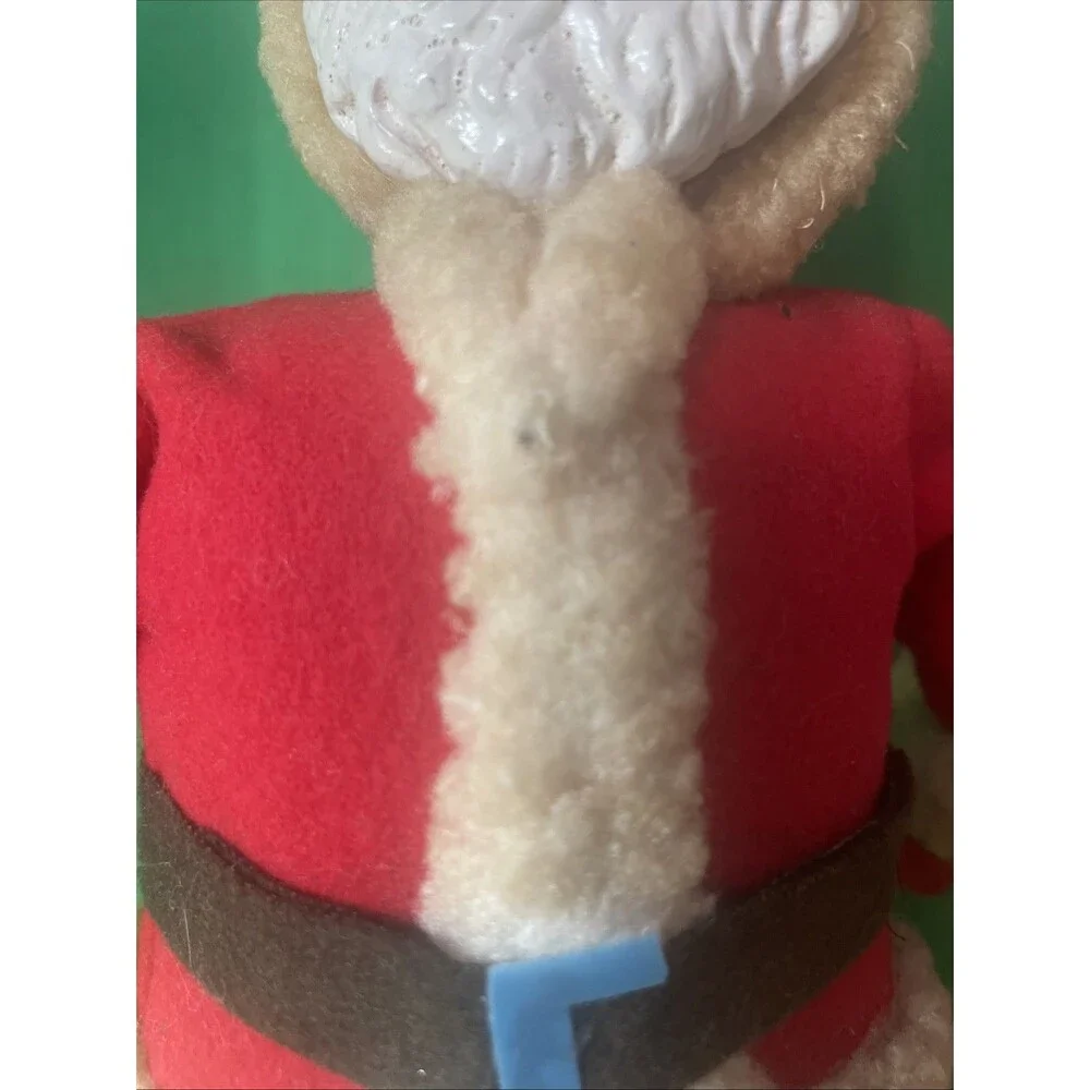 Two VTG rubber face Santa Claus Dolls Christmas collectibles MCM Japan 50's